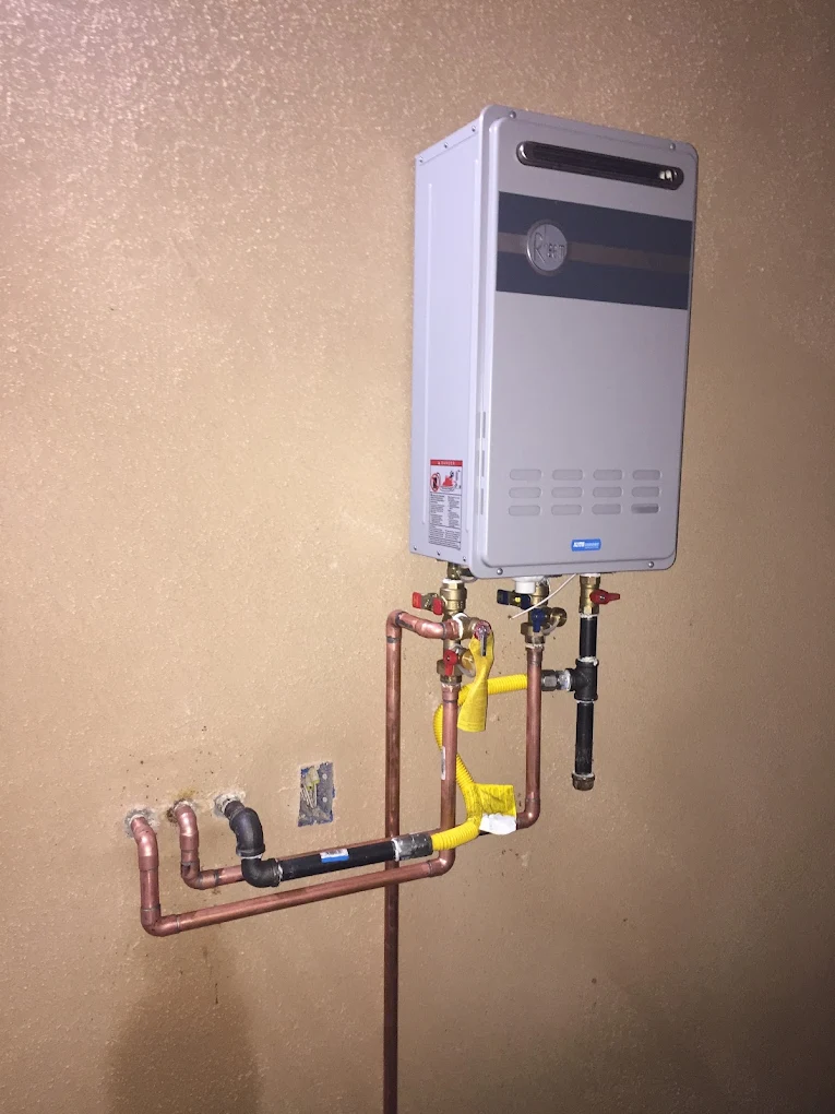 Tankless water heater installation by M.Y. Handyman Services